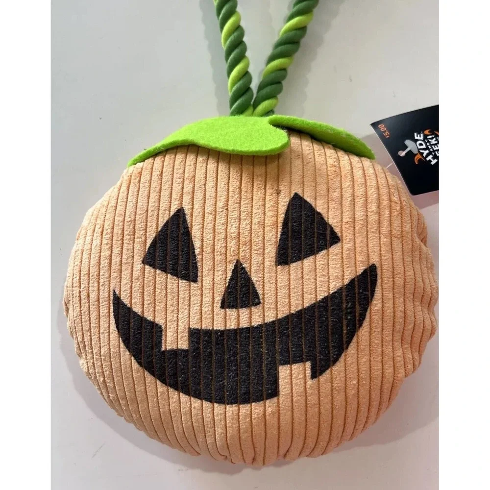 Dog Toy Pumpkin with Rope Plush - Hyde &‎ EEK! Boutique